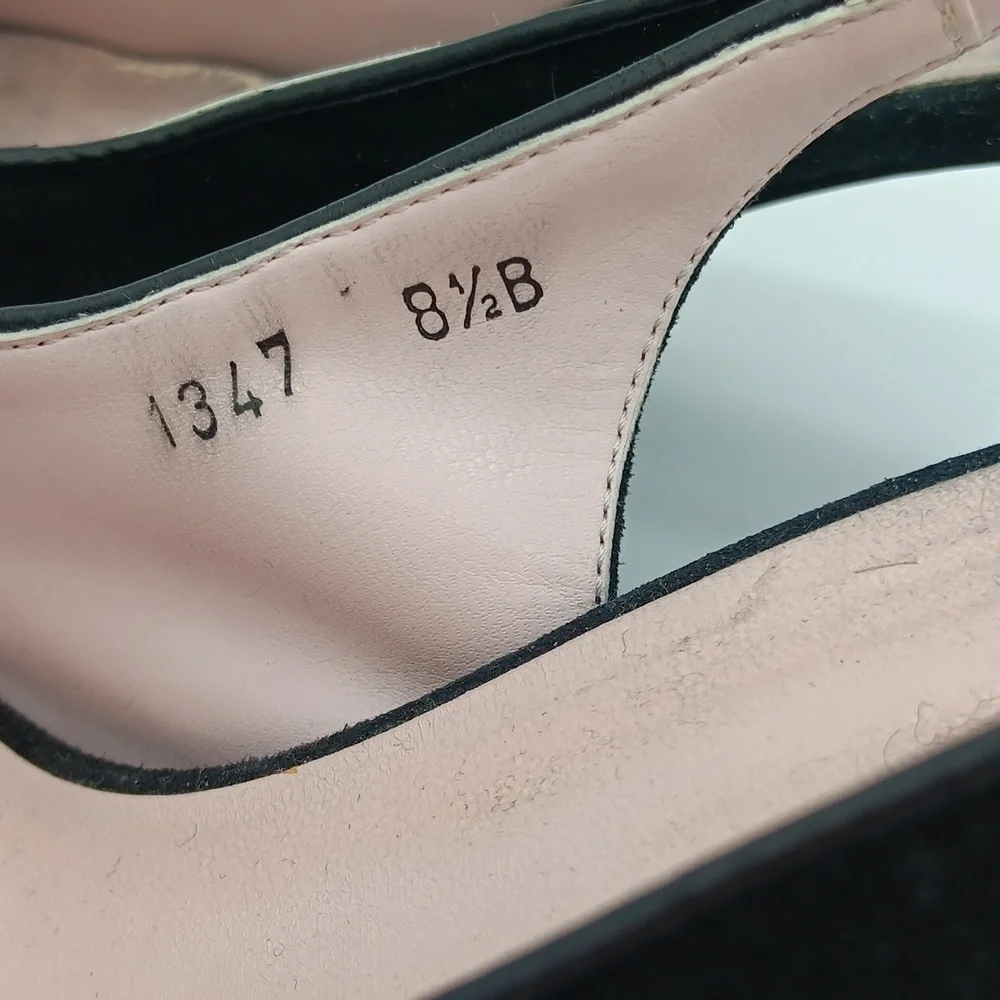 Max de Carlo Suede Peep-Toe Heels - Picture 4 of 8